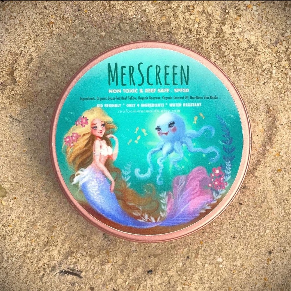 All Natural Sunscreen. Only 4 Ingredients. Reed Safe & Ocean Friendly. Non Toxic